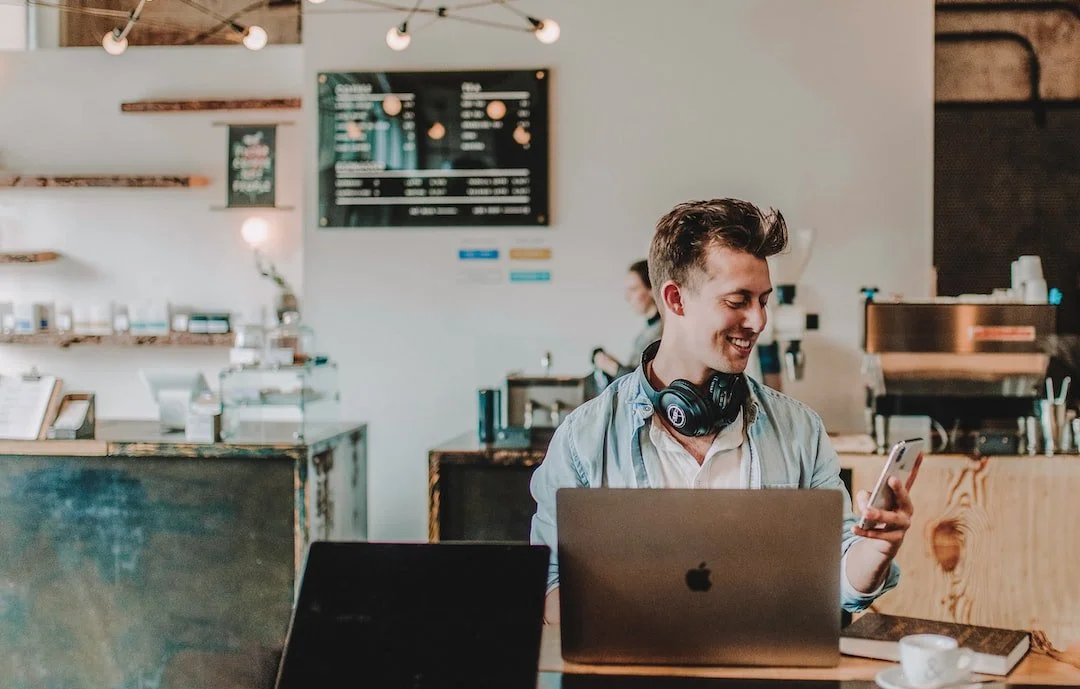 Person in coffee shop 